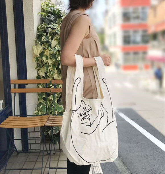 Rootote ルートート トートバッグ 通販 サイドポケット ROO SHOPPER ルーショッパー レディース 大容量 アニマル ネコ レディース メンズ  バッグ ショッピングバッグ ショッピング 折りたたみ