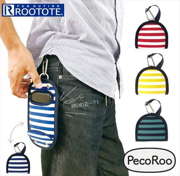 Rootote ルートート ポーチ 通販 ボトルホルダー Peco Roo ペコルー ボーダー カラビナ バッグ ボトルケース ペットボトルホルダー アウトドア  レディース ユニセックス メンズ 小物入れ - バックヤードファミリー