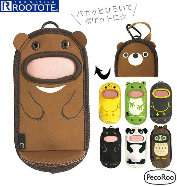 Rootote ルートート ポーチ 通販 ボトルホルダー Peco Roo ペコルー アニマル カラビナ バッグ ボトルケース ペットボトルホルダー アウトドア  レディース ユニセックス メンズ 小物入れ - バックヤードファミリー