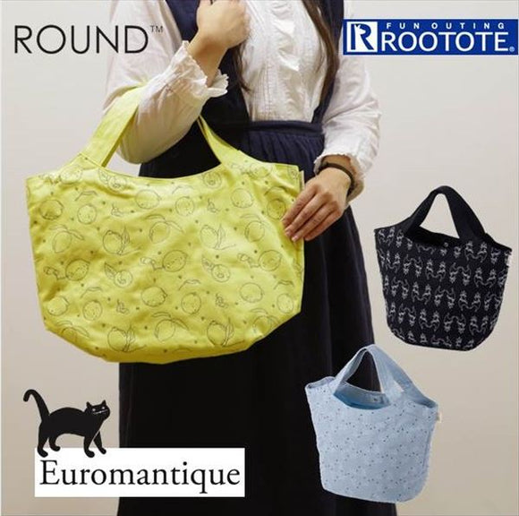 Rootote ルートート トートバッグ 通販 サイドポケット ROUND ラウンド 刺繍 肩掛け レディース ショルダー 大容量 ママバッグ  お買い物バッグ ショッピングバッグ - バックヤードファミリー