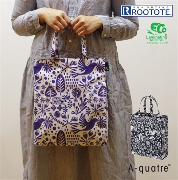 Rootote ルートート トートバッグ 通販 サイドポケット A-quatre アーキャトル ラミネート サブバッグ A4 通勤 通学 ビジネスバッグ ハンドバッグ サブバッグ レディース