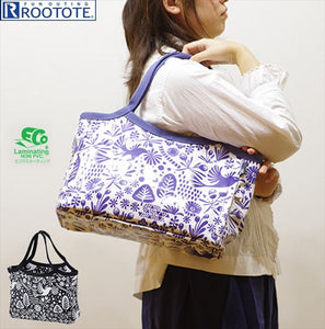 Rootote ルートート トートバッグ 通販 サイドポケット HABITUEL ハビチェル ラミネート 肩掛け A4 レディース サブバッグ ショルダー バッグ - バックヤードファミリー
