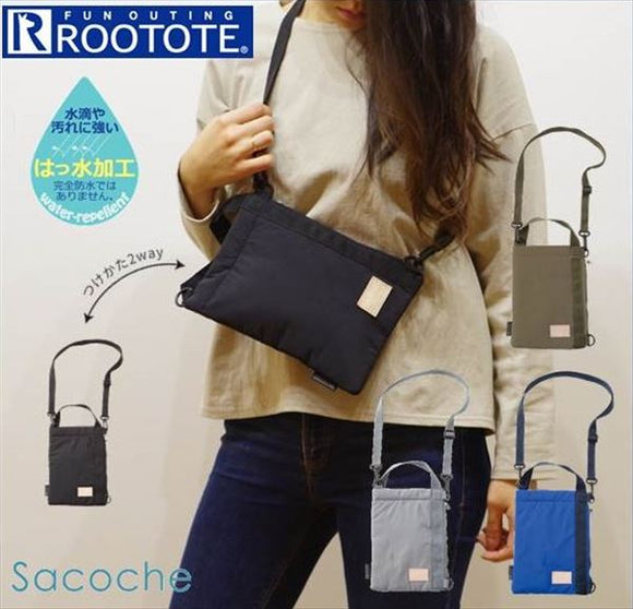Rootote ルートート トートバッグ 通販 サイドポケット SACOCHE サコッシュ 撥水 2WAY ショルダー 軽い レディース メンズ  斜め掛け ボディバッグ メッセンジャーバッグ - バックヤードファミリー