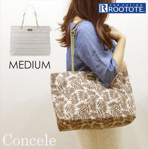 Rootote ルートート トートバッグ 通販 サイドポケット MEDIUM ミディアム チェーン 肩掛け 軽い 軽量 ショルダー 大容量 通勤 通学 レディース
