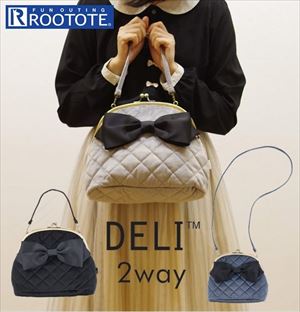 ルートート ショルダーバッグ 通販 レディース 斜めがけ ブランド ROOTOTE EU デリ 2WAYベロアキルトリボン-A おしゃれ がま口 通勤 通学 サブバッグ 2way ハンドバッグ 上品 きれいめ 大人 かわいい 無地 リボン おでかけ およばれ ポーチ クラッチバッグ ギフト - バックヤードファミリー
