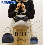 ルートート ショルダーバッグ 通販 レディース 斜めがけ ブランド ROOTOTE EU デリ 2WAYベロアキルトリボン-A おしゃれ がま口 通勤 通学 サブバッグ 2way ハンドバッグ 上品 きれいめ 大人 かわいい 無地 リボン おでかけ およばれ ポーチ クラッチバッグ ギフト - バックヤードファミリー