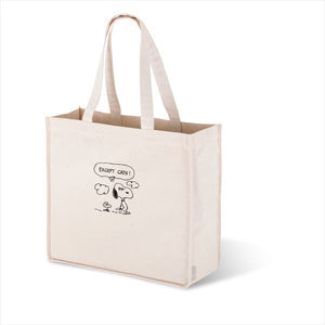 Rootote ルートート トート バッグ 通販 サイドポケット GRANDE グランデ PEANUTS ピーナッツ SNOOPY スヌーピー ユニセックス 刺繍 キャンバス 肩掛け お出かけ 大きめ レディース - バックヤードファミリー