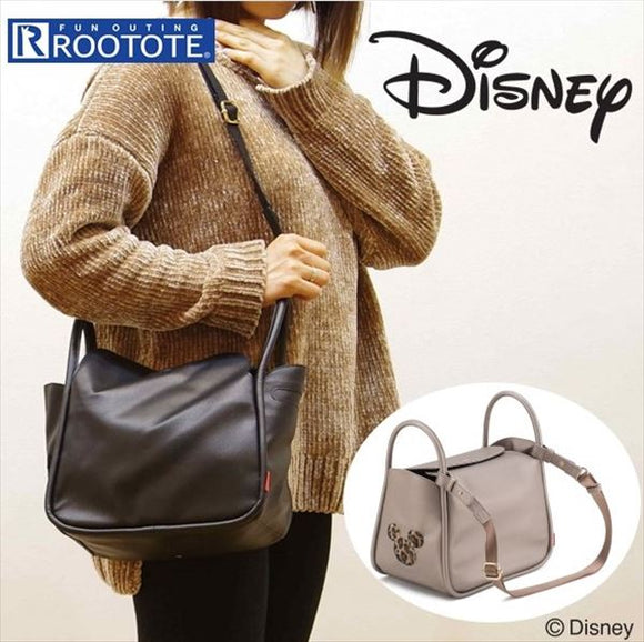 ルートート ディズニー 通販 レディース 斜めがけ ショルダーバッグ ブランド ROOTOTE ハンドバッグ 2way トート 大人 かわいい おしゃれ シンプル 合皮 フェイクレザー 通勤 通学 冬 秋冬 ハラコ風 エコファー おでかけ サブバッグ Disney DELI LT デリ 2way ミッキー-A - バックヤードファミリー