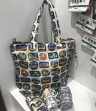 ROOTOTE エコバッグ ルートート 通販 メンズ 子供 ブランド お買い物バッグ 軽量 軽い トートバッグ 肩掛け 大きめ ショルダーバッグ コンパクト トートバッグ マイバッグ ファスナー付き 新幹線 男の子 キッズ 鉄道 ボーイズ - バックヤードファミリー