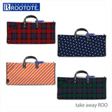 ルートート 新作 通販 rootote エコバッグ テイクアウト バッグ 持ち帰り ピザ Lサイズ オードブル お寿司 弁当 お皿 水平 ペットボトル 収納 take away ROO テイクアウェイルー リペット L ROOTOTE  CJ.テイクアウェイルー.リペットL-A - バックヤードファミリー