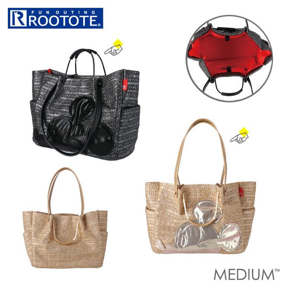 ルートート トートバッグ 通販 ROOTOTE 8175 ミディアム MIDIUM ミッキーA ディズニー おしゃれ かわいい カゴバッグ かごバッグ 夏 春夏 a4 横 通勤 通学 レジャー 旅行 ブランド - バックヤードファミリー