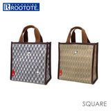 ルートート スヌーピー 通販 トートバッグ 小さめ スクエア レディース ROOTOTE SQUARE 正方形 通勤 通学 サブバッグ ランチバッグ おしゃれ シンプル 大人 かわいい 上品 きれいめ きちんと 裏ラミネート加工 ヘリンボーン 8205 IP.スクエア.Peanuts-6X レディースバッグ - バックヤードファミリー