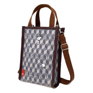 ルートート スヌーピー 通販 ショルダー ショルダーバッグ ミニショルダー レディース ROOTOTE bagy roo ベビールー ワンマイルバッグ おしゃれ シンプル 大人 かわいい 上品 きれいめ きちんと 裏ラミネート加工 ヘリンボーン 8206 IP.ベビールー.Peanuts-6X - バックヤードファミリー