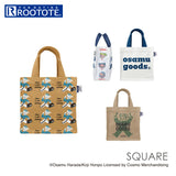 オサムグッズ トートバッグ 通販 OSAMU GOODS ルートート ROOTOTE レディース 小さめ ランチバッグ サブバッグ 紙袋 デザイン おしゃれ 大人 かわいい スクエア SQUARE 8213 原田治 コラボレーション IP.スクエア.OSAMU-A レディースバッグ - バックヤードファミリー