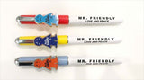 ボールペン おしゃれ 通販 可愛い キャラクター かわいい モチーフ クリップキャップ カラフル 滑らか なめらか ペン 筆記用具 文房具 事務用品 Mr.Friendly ミスターフレンドリー FR.マスコットボールペンA