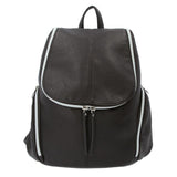 リュック レディース 小さめ 通販 おしゃれ 通勤 通学 大人 かわいい シンプル 上品 きれいめ カジュアル シボ加工 合皮 フェイクレザー コンパクト 無地 旅行 おでかけ ダブルポケットリュック バックパック SAC サック リーヤ