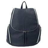 リュック レディース 小さめ 通販 おしゃれ 通勤 通学 大人 かわいい シンプル 上品 きれいめ カジュアル シボ加工 合皮 フェイクレザー コンパクト 無地 旅行 おでかけ ダブルポケットリュック バックパック SAC サック リーヤ