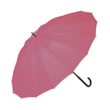 長傘 レディース 16本骨 56cm 桜雫 さくらしずく 通販 雨傘 晴雨兼用 京都花舞妓 手開き 手動 UVカット 日傘 紫外線対策 軽量 軽い 濡れると柄が浮き出る 桜 さくら 花柄 和柄 婦人 女性 無地 シンプル おしゃれ かわいい かさ 傘 カサ アンブレラ パラソル