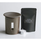 茶香炉 陶器 通販 ブランド LOLO ロロ SALIU×茶蔵園 サリュウ ほうじ茶 ほうじ器 東白川村 お香 フレグランス さのか ホワイト 粉引き ブラック 黒サビ 日本製 内祝い 誕生日 還暦祝い 退職祝 雑貨 ギフト