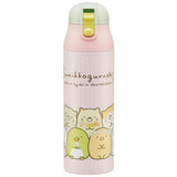 ステンレスボトル キャラクター 500ml おしゃれ 直飲み 子ども スケーター ワンプッシュ ダイレクトボトル かわいい 保冷 保温 水筒 子供 キッズ 軽量 トトロ ディズニー スヌーピー すみっコぐらし ミッキー キティ
