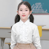 女の子 ブラウス キッズ 長袖 通販 襟付き シャツ 白 トップス フォーマル ジュニア スーツ インナー 子供服 子ども服 女の子 ガールズ 入学式 卒業式 きれいめ おしゃれ 入園式 卒園式 かわいい こども 小学生 100 110 120 130 140 150
