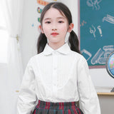 女の子 ブラウス キッズ 長袖 通販 襟付き シャツ 白 トップス フォーマル ジュニア スーツ インナー 子供服 子ども服 女の子 ガールズ 入学式 卒業式 きれいめ おしゃれ 入園式 卒園式 かわいい こども 小学生 100 110 120 130 140 150