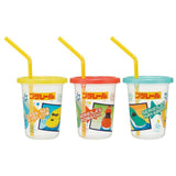 プラスチック コップ セット 通販 子供 キッズ キャラクター ストロー付き タンブラー 蓋付き プラコップ ディズニー プリンセス カーズ ミニオン スヌーピー SNOOPY ポケモン トトロ こぼれにくい 子供用コップ 食器 子ども用食器 キッズ用食器 SKATER スケーター SIH2ST