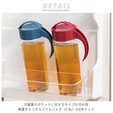 ピッチャー 横置き タケヤ スリムジャグ 1.9L 2本セット 通販 冷水筒 熱湯 耐熱 縦置き 大きい 大きめ 大容量 1900ml 約 2リットル 約 2L ドアポケット 水差し ウォータージャグ プラスチック 冷水ポット 麦茶ポット 洗いやすい 広口 タテヨコ 2個セット TAKEYA
