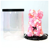 アーティフィシャル 通販 アニマル ミニ 人形 ディスプレイ用 クリアケース入り 置き型 バラ 薔薇 お手入れ不要 ディスプレイ 店舗 ウサギ ラビット ベアー ベア 熊 ギフト プレゼント