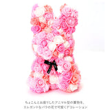 アーティフィシャル 通販 アニマル ミニ 人形 ディスプレイ用 クリアケース入り 置き型 バラ 薔薇 お手入れ不要 ディスプレイ 店舗 ウサギ ラビット ベアー ベア 熊 ギフト プレゼント