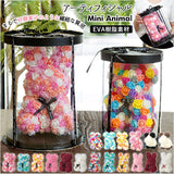 アーティフィシャル 通販 アニマル ミニ 人形 ディスプレイ用 クリアケース入り 置き型 バラ 薔薇 お手入れ不要 ディスプレイ 店舗 ウサギ ラビット ベアー ベア 熊 ギフト プレゼント