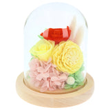 お供え プリザーブドフラワー ガラスドーム 通販 ソレイユ アレンジメント 供養 仏花 供え花 献花 ドームタイプ ドーム プリザ 長持ち 飾り かわいい 仏壇用 お盆 進物 法要