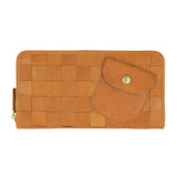 ズッケロフィラート 財布 通販 長財布 レディース ラウンドファスナー 革 レザー 本革 カウレザー 牛革 大容量 編み込み メッシュ 長サイフ おしゃれ かわいい シンプル ナチュラル zucchero filato 49343 ポケットデザインラウンド長財布 女性用 ウィメンズ レディース財布