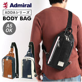 ボディバッグ メンズ ブランド 通販 Admiral アドミラル ショルダーバッグ 小さめ 斜めがけ かっこいい 小さめ A5 ワンショルダー 旅行 スポーツ観戦 サブバッグ 合成皮革 フェイクレザー ADDA-01 ギフト プレゼント 入学 進学 就職 新生活  父の日 バレンタイン