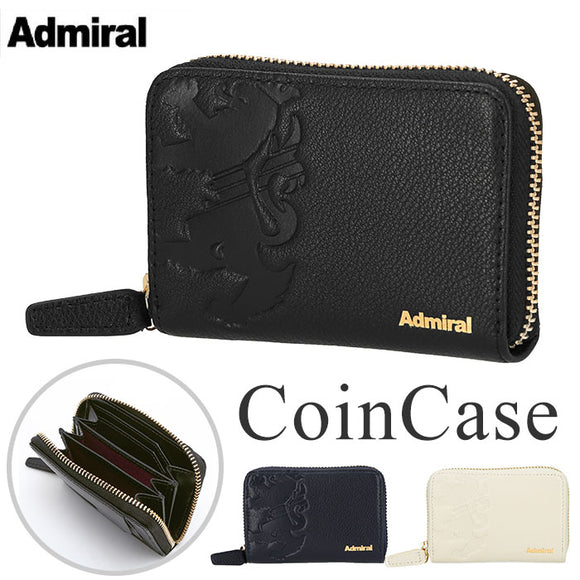 小銭入れ メンズ ブランド 通販 Admiral アドミラル コインケース 本革 表 牛革 カウレザー 合成皮革 フェイクレザー 内側 おしゃれ シンプル 社会人 学生 型押し ランパント ADWF-03 ギフト プレゼント 入学 進学 就職祝い  父の日 バレンタイン