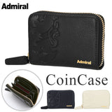 小銭入れ メンズ ブランド 通販 Admiral アドミラル コインケース 本革 表 牛革 カウレザー 合成皮革 フェイクレザー 内側 おしゃれ シンプル 社会人 学生 型押し ランパント ADWF-03 ギフト プレゼント 入学 進学 就職祝い  父の日 バレンタイン