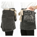 エプロン おしゃれ 腰巻 通販 アンドパッカブル AND PACKABLE ショートギャルソンエプロン ナチュラル 無地 シンプル かわいい 保育士 ショート丈 腰巻きエプロン カフェ 飲食 ギャルソン 制服 ユニフォーム ギフト プレゼント 母の日 父の日 引っ越し 新築 お祝い