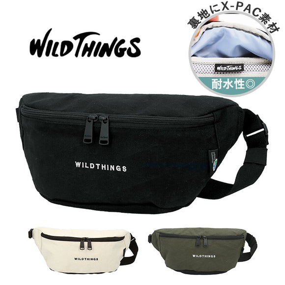 ウエストポーチ メンズ 通販 レディース ウエストバッグ ショルダーバッグ 小さめ 軽量 軽い スポーティー WILD THINGS ワイルドシングス 大人 かわいい 旅行 サブバッグ シンプル 無地 ロゴ 丈夫 コットン ナチュラル 耐水性 X-PAC 日常使い デイリーバッグ スポーツ