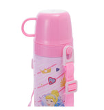 水筒 子供 ステンレス 直飲み 通販 コップ 付き 軽量 超軽量 ステンレスボトル 2way 600ml 約 500ml 約 0.5l 保冷 保温 キャラクター 幼稚園 幼児 園児 ショルダー  肩掛け ダイレクトボトル  ソフィア キティ カーズ プラレール トミカ ポケモン トイストーリー SKATER