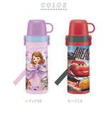 水筒 子供 ステンレス 直飲み 通販 コップ 付き 軽量 超軽量 ステンレスボトル 2way 600ml 約 500ml 約 0.5l 保冷 保温 キャラクター 幼稚園 幼児 園児 ショルダー  肩掛け ダイレクトボトル  ソフィア キティ カーズ プラレール トミカ ポケモン トイストーリー SKATER