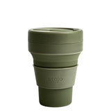 ストージョ ボトル 通販 タンブラー おしゃれ ふた付き stojo POCKET CUP 355ml 12oz トールサイズ ショートサイズ カフェ コンビニ コーヒーショップ マイタンブラー かわいい シンプル 直飲み ストローOK 食洗機 対応 スリーブ付き 折りたたみ 携帯 コンパクト アウトドア
