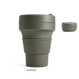 ストージョ ボトル 通販 タンブラー おしゃれ ふた付き stojo POCKET CUP 355ml 12oz トールサイズ ショートサイズ カフェ コンビニ コーヒーショップ マイタンブラー かわいい シンプル 直飲み ストローOK 食洗機 対応 スリーブ付き 折りたたみ 携帯 コンパクト アウトドア