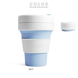 ストージョ ボトル 通販 タンブラー おしゃれ ふた付き stojo POCKET CUP 355ml 12oz トールサイズ ショートサイズ カフェ コンビニ コーヒーショップ マイタンブラー かわいい シンプル 直飲み ストローOK 食洗機 対応 スリーブ付き 折りたたみ 携帯 コンパクト アウトドア