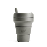 ストージョ ボトル 通販 タンブラー おしゃれ ふた付き stojo BIGGIE 470ml 16oz グランデサイズ カフェ コンビニ コーヒーショップ マイタンブラー かわいい シンプル 直飲み ストロー付き 食洗機 対応 スリーブ付き 折りたたみ 携帯 コンパクト アウトドア