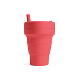 ストージョ ボトル 通販 タンブラー おしゃれ ふた付き stojo BIGGIE 470ml 16oz グランデサイズ カフェ コンビニ コーヒーショップ マイタンブラー かわいい シンプル 直飲み ストロー付き 食洗機 対応 スリーブ付き 折りたたみ 携帯 コンパクト アウトドア