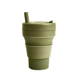 ストージョ ボトル 通販 タンブラー おしゃれ ふた付き stojo BIGGIE 470ml 16oz グランデサイズ カフェ コンビニ コーヒーショップ マイタンブラー かわいい シンプル 直飲み ストロー付き 食洗機 対応 スリーブ付き 折りたたみ 携帯 コンパクト アウトドア