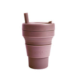 ストージョ ボトル 通販 タンブラー おしゃれ ふた付き stojo BIGGIE 470ml 16oz グランデサイズ カフェ コンビニ コーヒーショップ マイタンブラー かわいい シンプル 直飲み ストロー付き 食洗機 対応 スリーブ付き 折りたたみ 携帯 コンパクト アウトドア