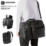 ビジネスバッグ メンズ おしゃれ 通販 スイスウィン  2way ショルダー 3way ビジネス バッグ 大容量 ブラック ブランド SWISSWIN 出張 黒 手さげ 通勤バッグ ブリーフケース A4 B4 就活 通勤 ノートパソコン 父の日 ギフト プレゼント リクルートバッグ 通勤カバン