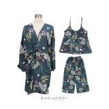 ルームウェア 可愛い 春 夏 通販 レディース 上下セット セクシー パンツ キャミソール ガウン セット 薄手 さらっと ゆったり おしゃれ M L XL 花柄 フラワー ボタニカル柄 ルームウエア 部屋着 ナイトウェア