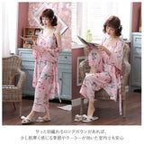 ルームウェア 可愛い 春 夏 通販 レディース 上下セット セクシー パンツ キャミソール ガウン セット 薄手 さらっと ゆったり おしゃれ M L XL 花柄 フラワー ボタニカル柄 ルームウエア 部屋着 ナイトウェア